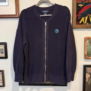 AT&T Women’s Full Zip Embroidered Logo Employee Work Pullover Sweater Size 1X